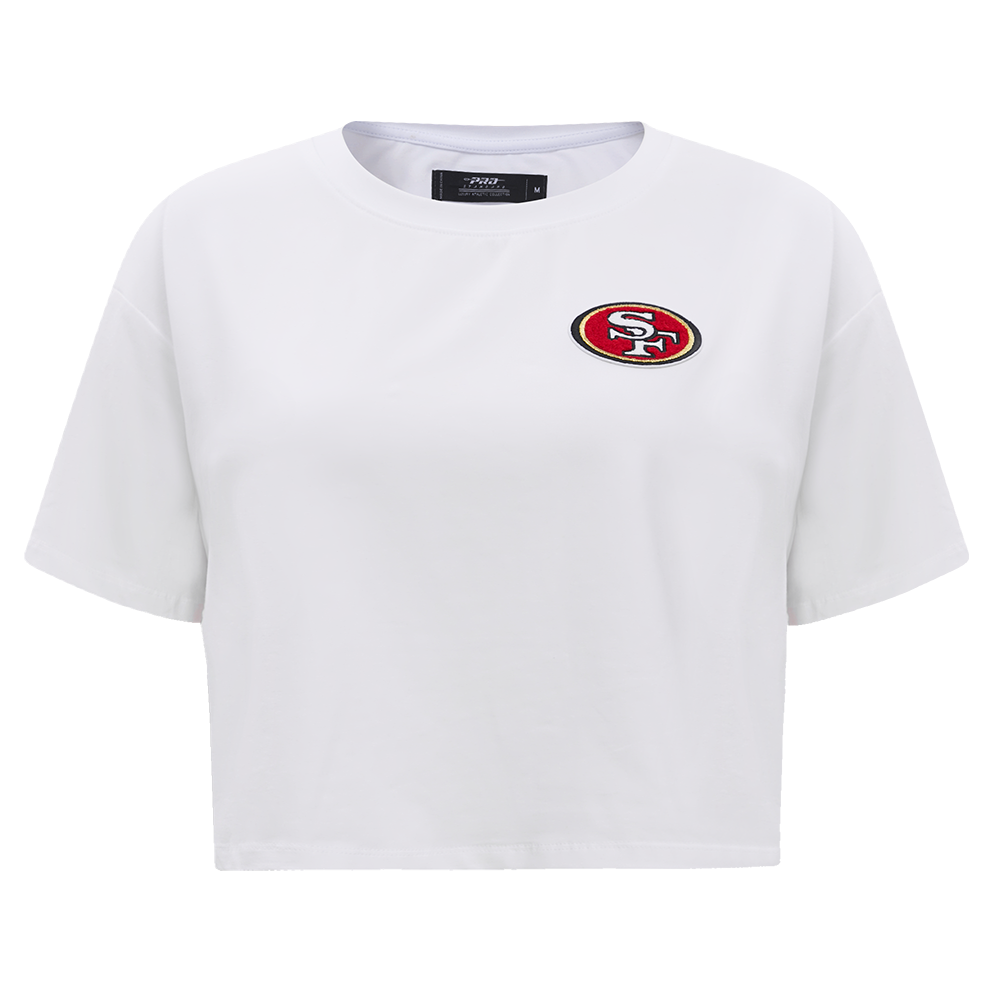 PLAYERA CROP NFL SAN FRANCISCO 49ERS CLASSIC ESSENTIALS PARA MUJER