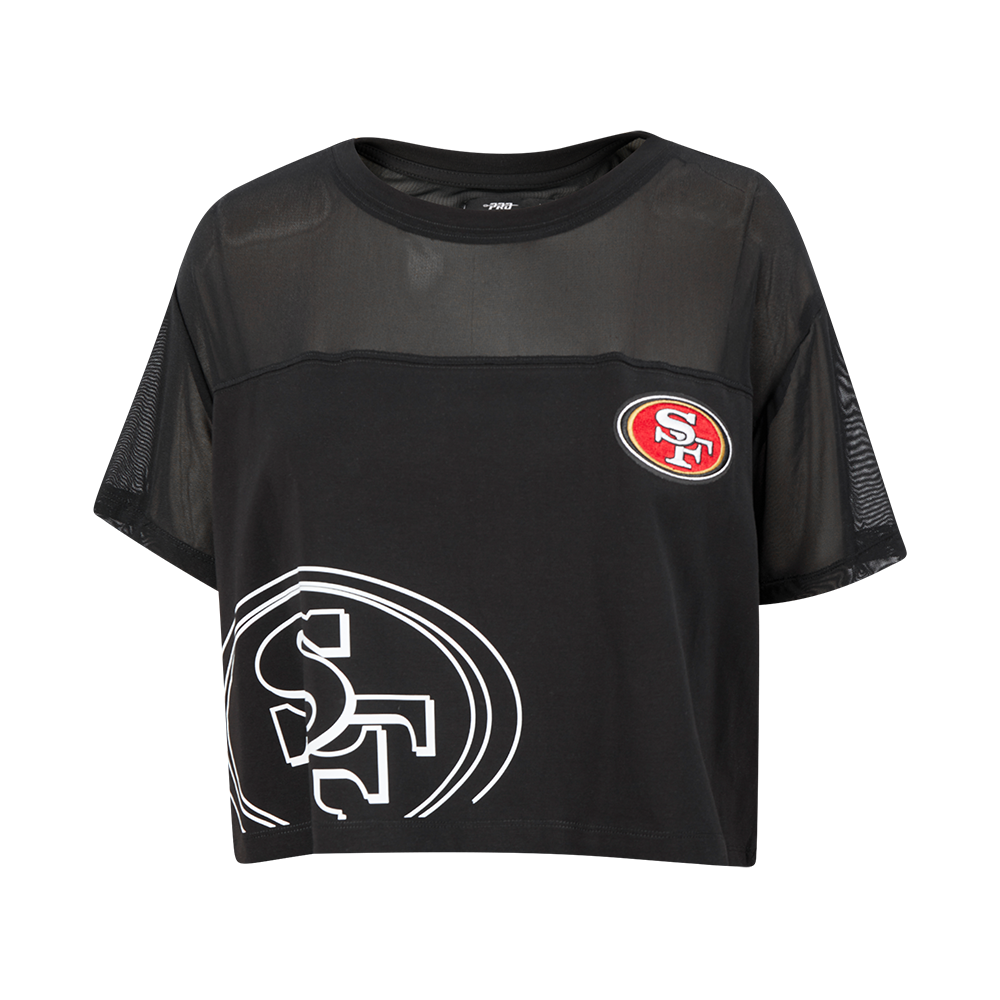 PLAYERA CROP NFL SAN FRANCISCO 49ERS SHEER INFLUENCE PARA MUJER