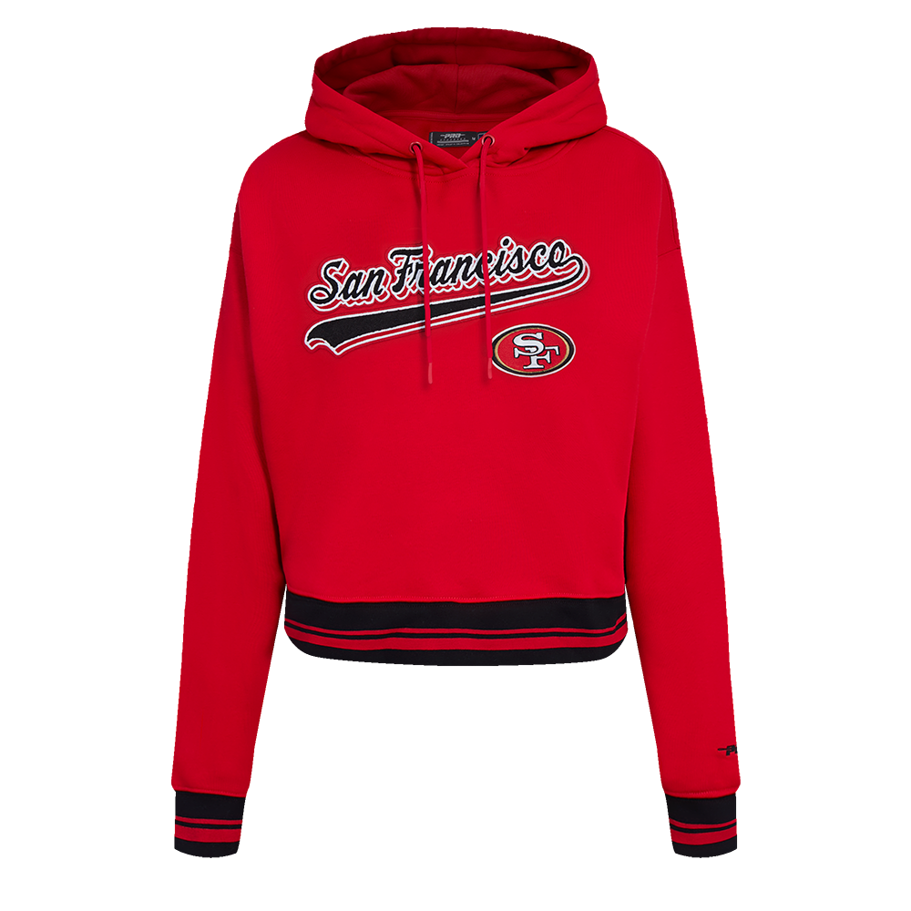 SUDADERA CON GORRO NFL SAN FRANCISCO 49ERS SCRIPT TAIL PARA MUJER