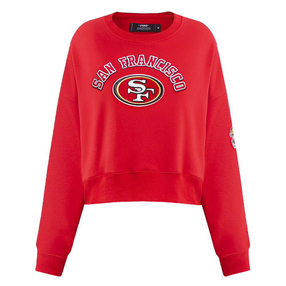 SUDADERA DE CUELLO REDONDO NFL SAN FRANCISCO 49ERS CLASSIC ESSENTIALS PARA MUJER