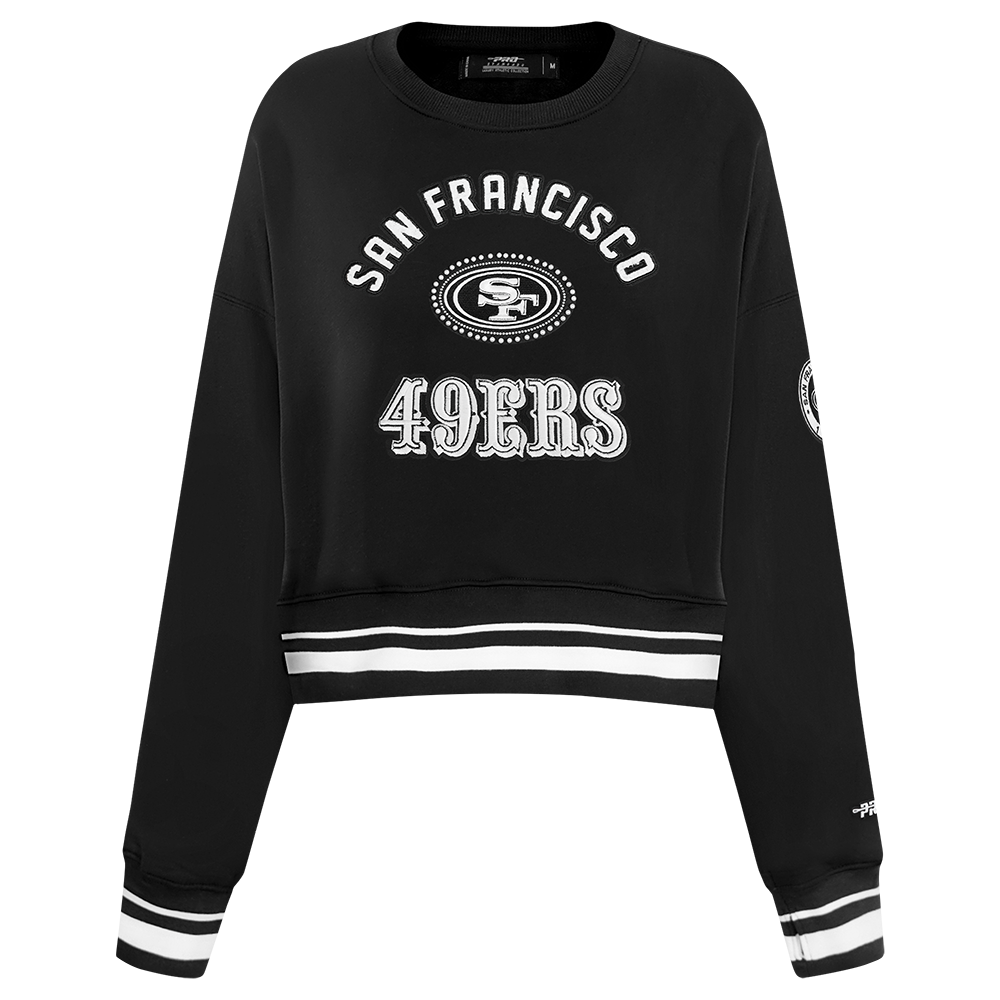 SUDADERA DE CUELLO REDONDO NFL SAN FRANCISCO 49ERS PEARLS PARA MUJER