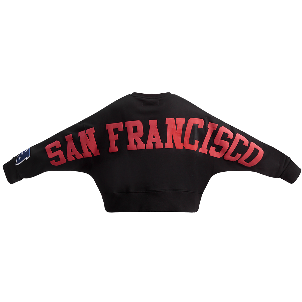 SUDADERA DE CUELLO REDONDO NFL SAN FRANCISCO 49ERS WINGSPAN PARA MUJER