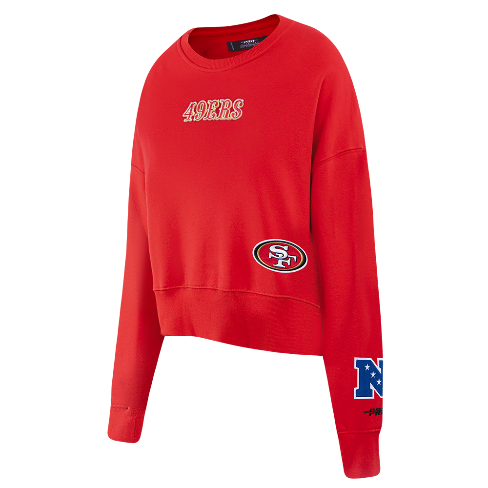 SUDADERA DE CUELLO REDONDO NFL SAN FRANCISCO 49ERS WINGSPAN PARA MUJER