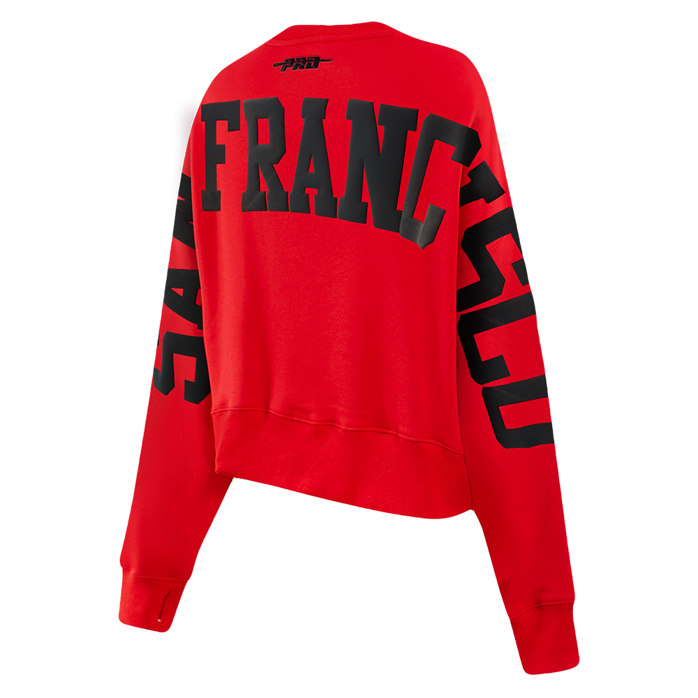 SUDADERA DE CUELLO REDONDO NFL SAN FRANCISCO 49ERS WINGSPAN PARA MUJER