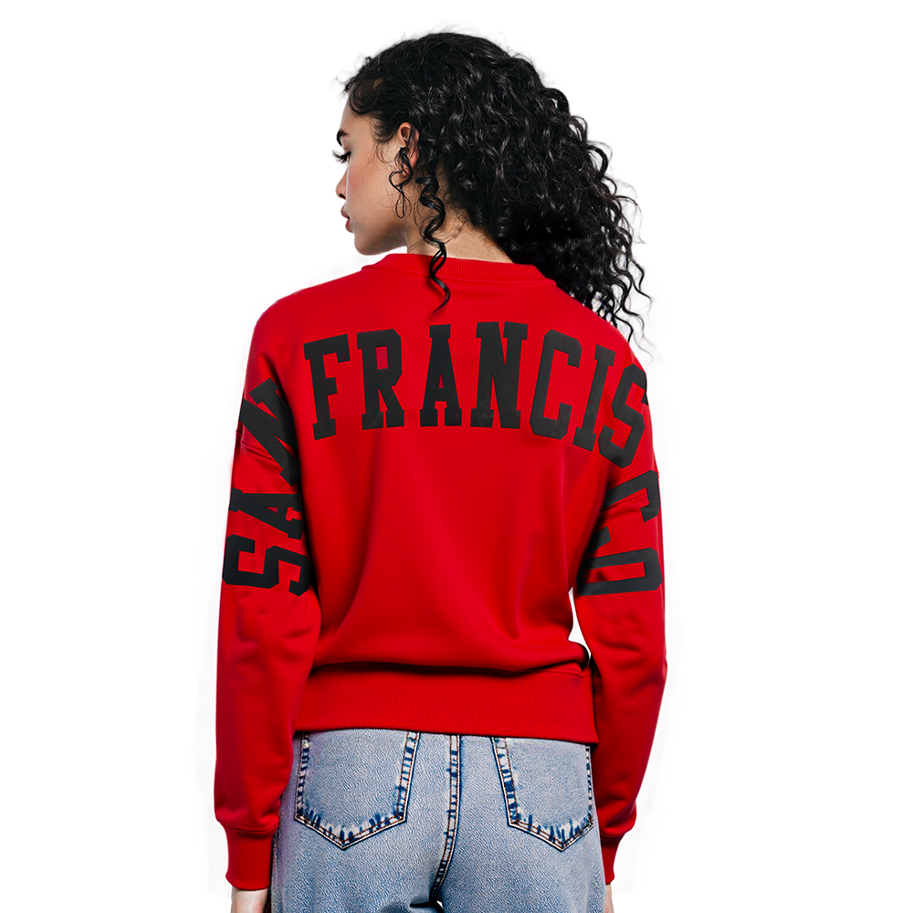 SUDADERA DE CUELLO REDONDO NFL SAN FRANCISCO 49ERS WINGSPAN PARA MUJER