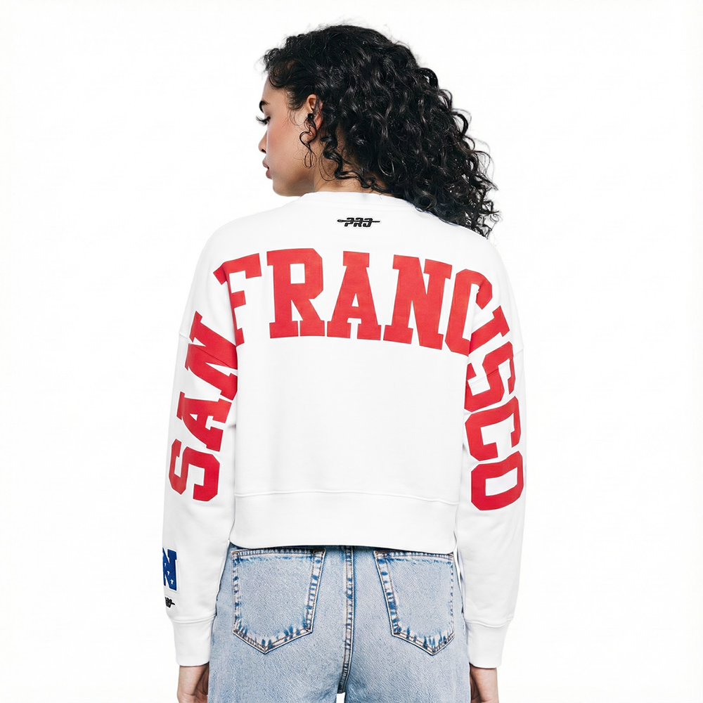 SUDADERA DE CUELLO REDONDO NFL SAN FRANCISCO 49ERS WINGSPAN PARA MUJER