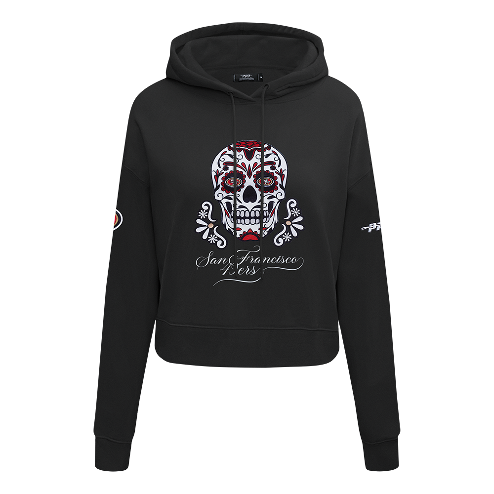 SUDADERA CON GORRO NFL SAN FRANCISCO 49ERS SUGAR SKULL PARA MUJER