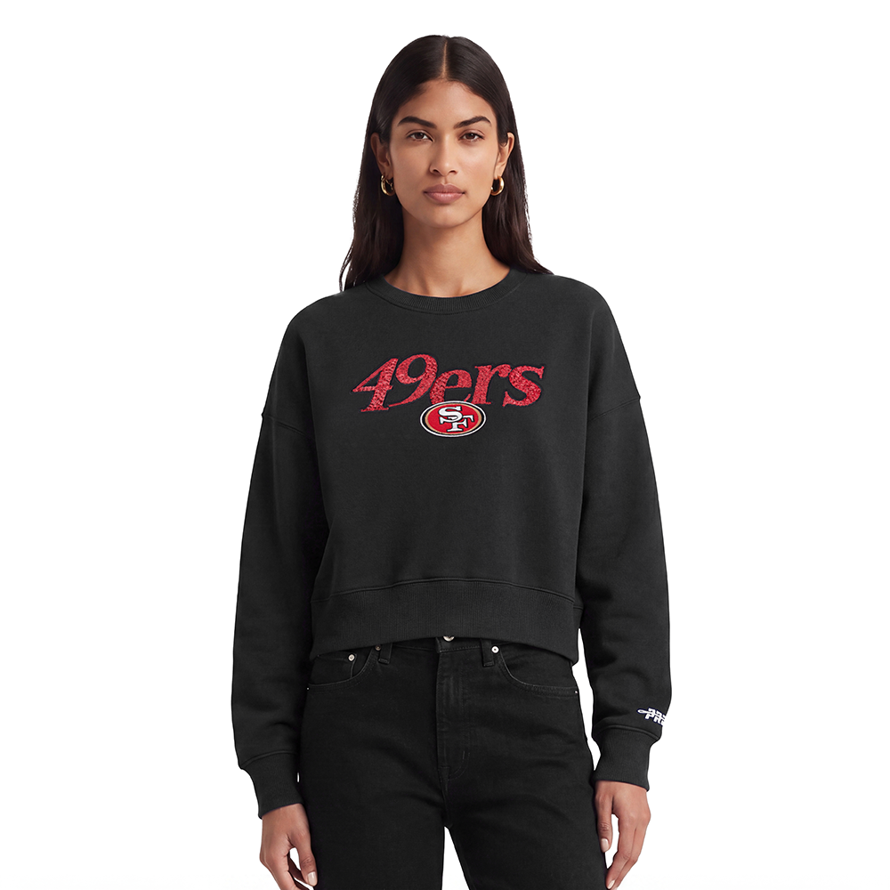 SUDADERA DE CUELLO REDONDO NFL SAN FRANCISCO 49ERS SHOW TIME PARA MUJER