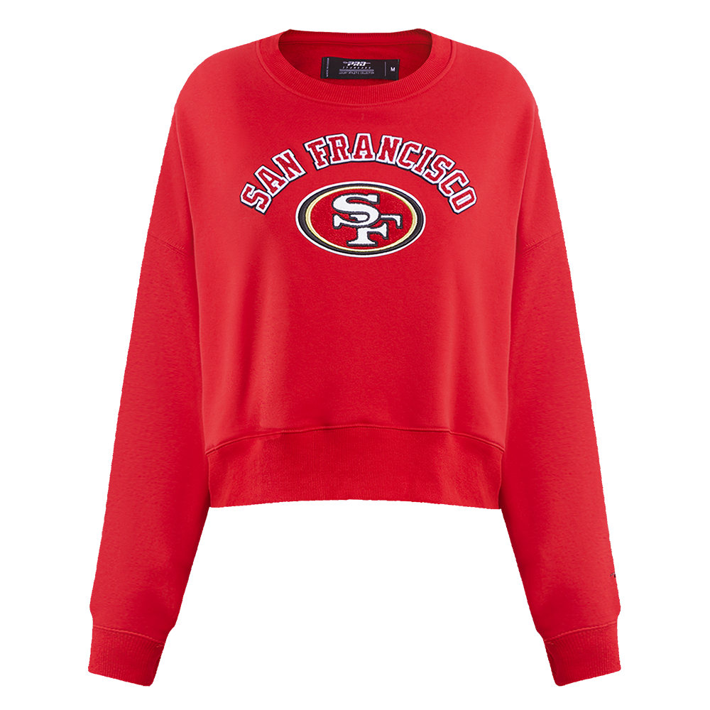 SUDADERA DE CUELLO REDONDO NFL SAN FRANCISCO 49ERS CLASSIC ESSENTIALS PARA MUJER