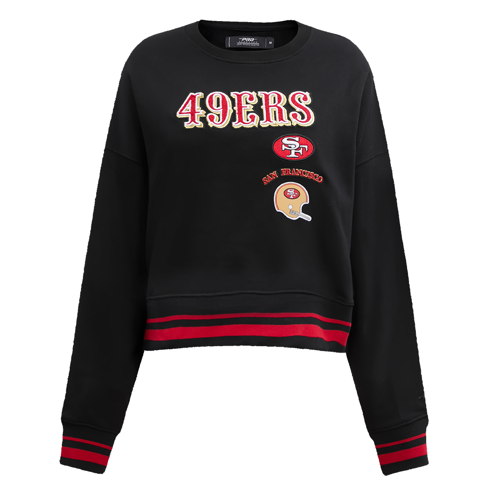 SUDADERA DE CUELLO REDONDO NFL SAN FRANCISCO 49ERS RETRO CLASSICS PARA MUJER