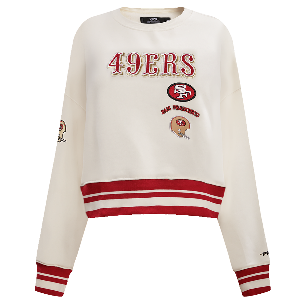 SUDADERA DE CUELLO REDONDO NFL SAN FRANCISCO 49ERS RETRO CLASSICS PARA MUJER