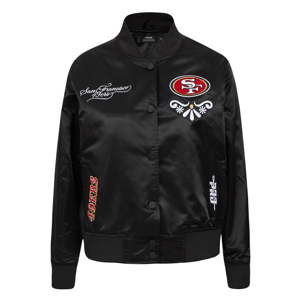 CHAMARRA DE SATÍN NFL SAN FRANCISCO 49ERS SUGAR SKULL PARA MUJER