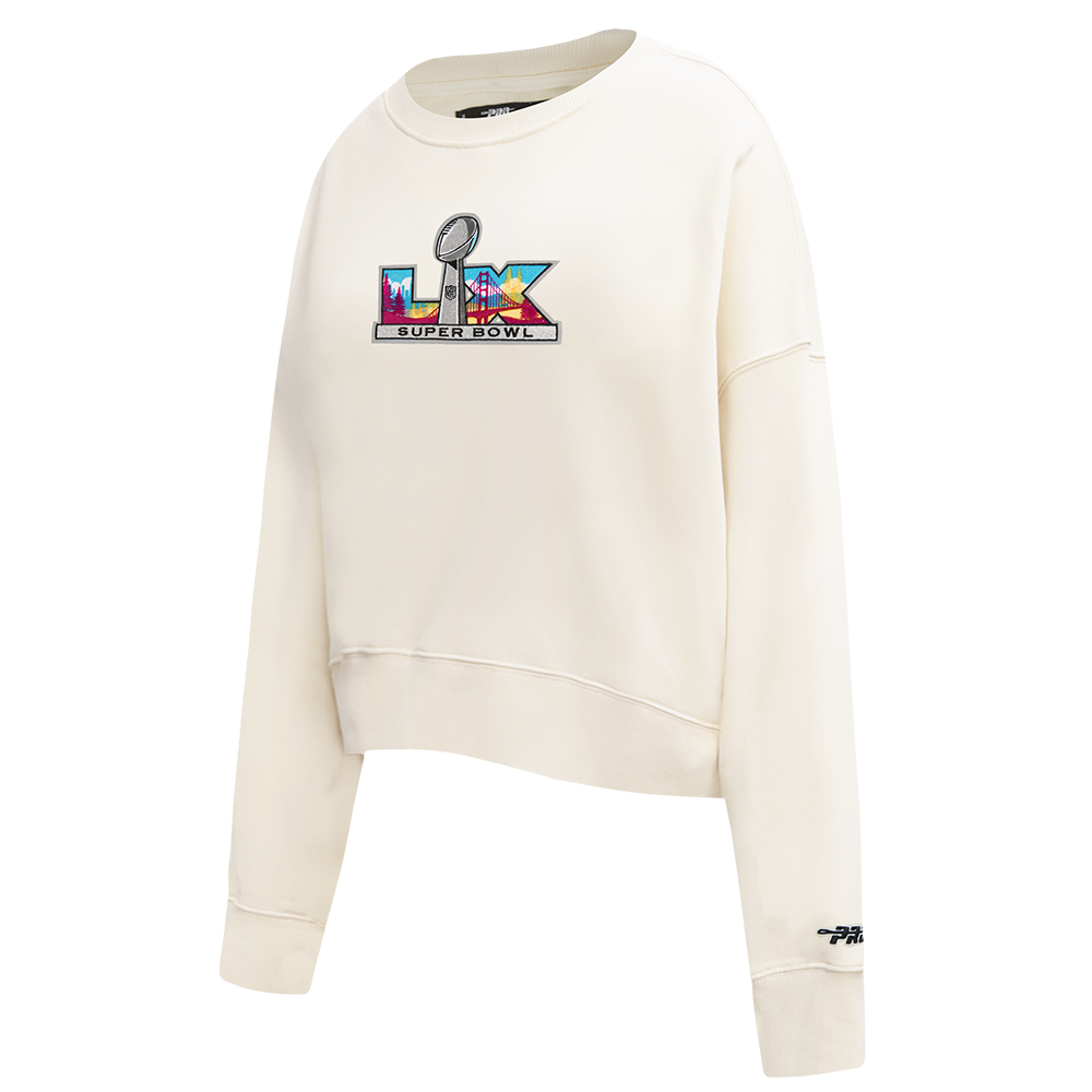 SUDADERA DE CUELLO REDONDO NFL SUPER BOWL 60 PARA MUJER
