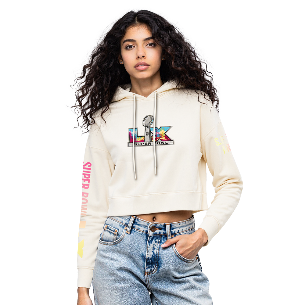 SUDADERA CON GORRO NFL SUPER BOWL 60 PARA MUJER