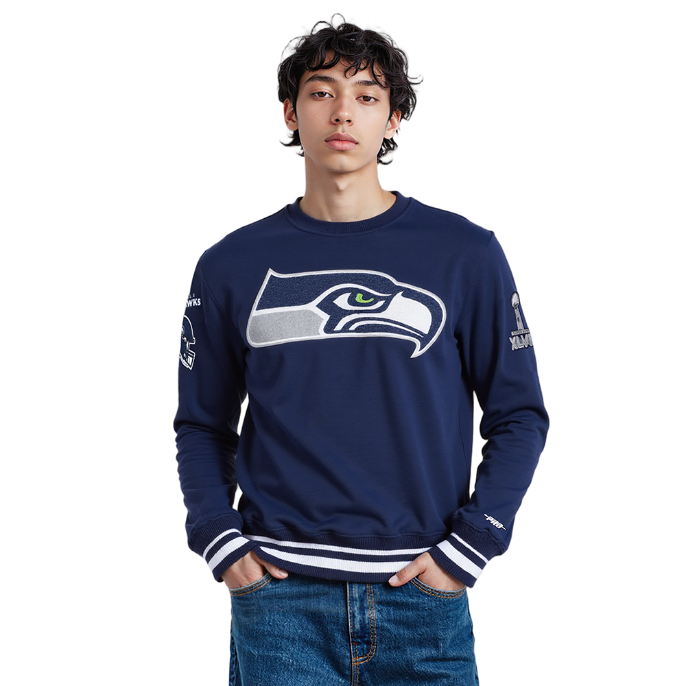 SUDADERA DE CUELLO REDONDO NFL SEATTLE SEAHAWKS MASH UP