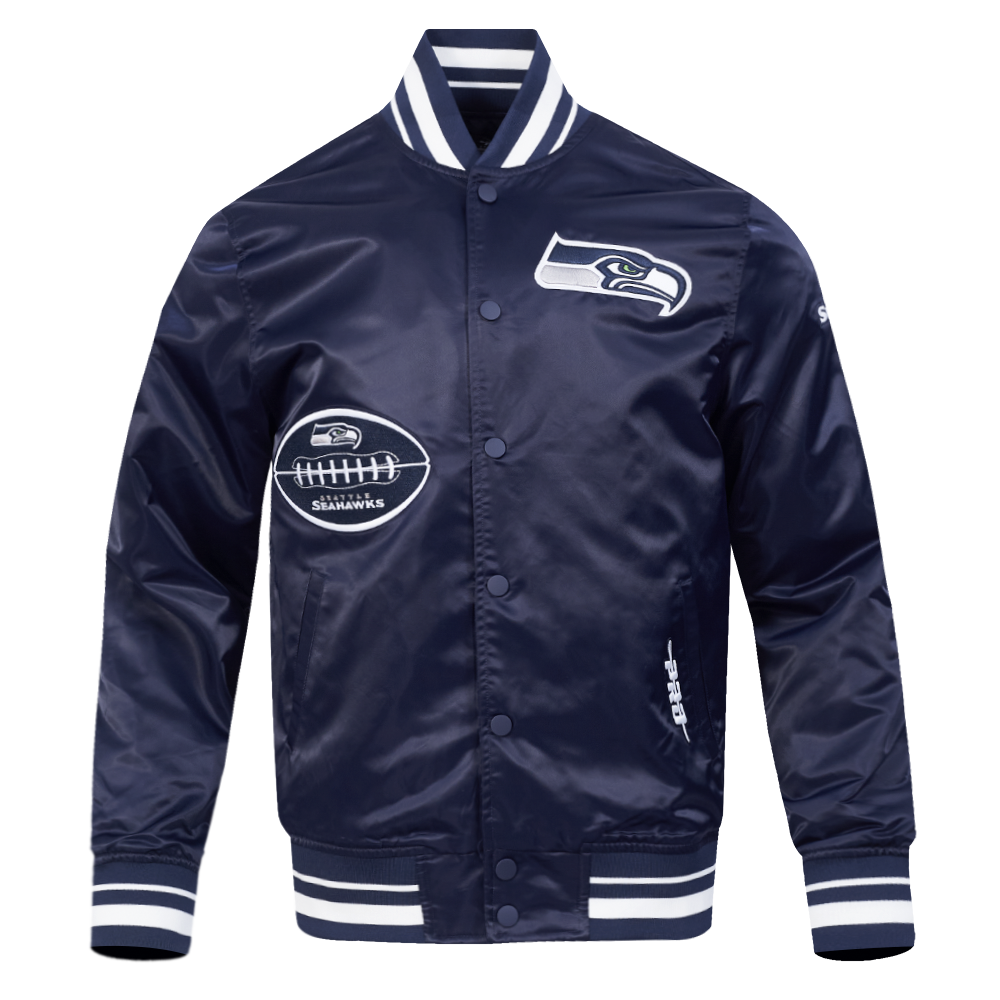CHAMARRA DE SATÍN NFL SEATTLE SEAHAWKS OLD ENGLISH