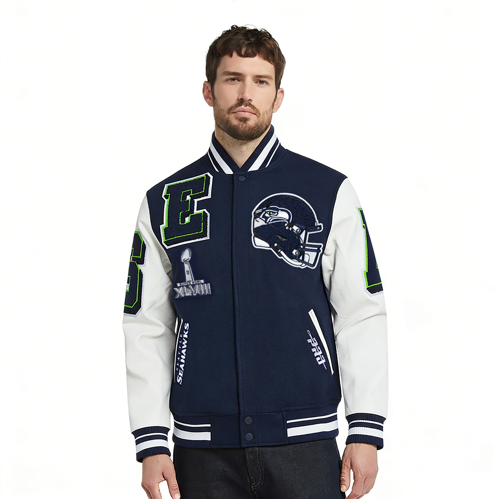 CHAMARRA UNIVERSITARIA NFL SEATTLE SEAHAWKS MASH UP