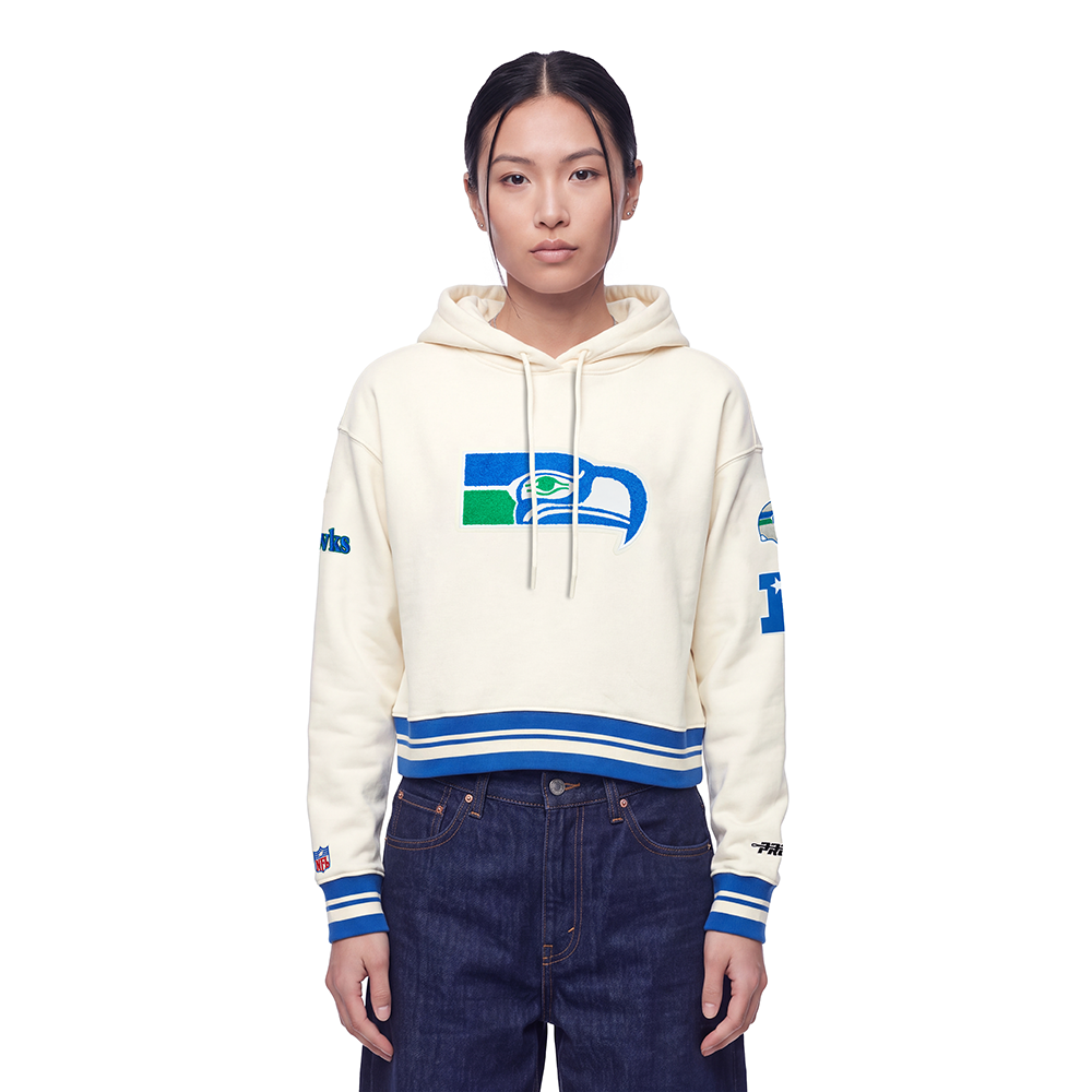 SUDADERA CON GORRO NFL SEATTLE SEAHAWKS RETRO CLASSICS PARA MUJER