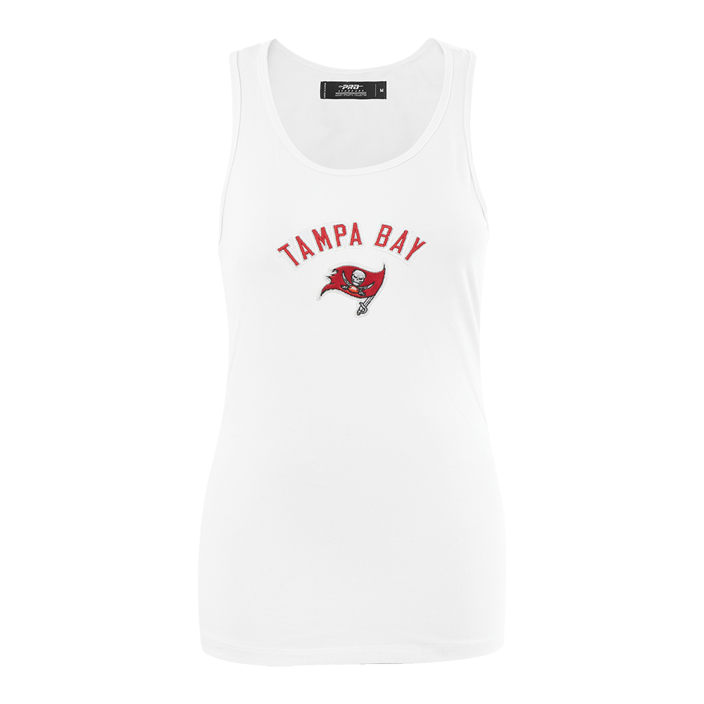 PLAYERA DE TIRANTES DE CORTE RELAJADO NFL TAMPA BAY BUCCANEERS CLASSIC CHENILLE PARA MUJER