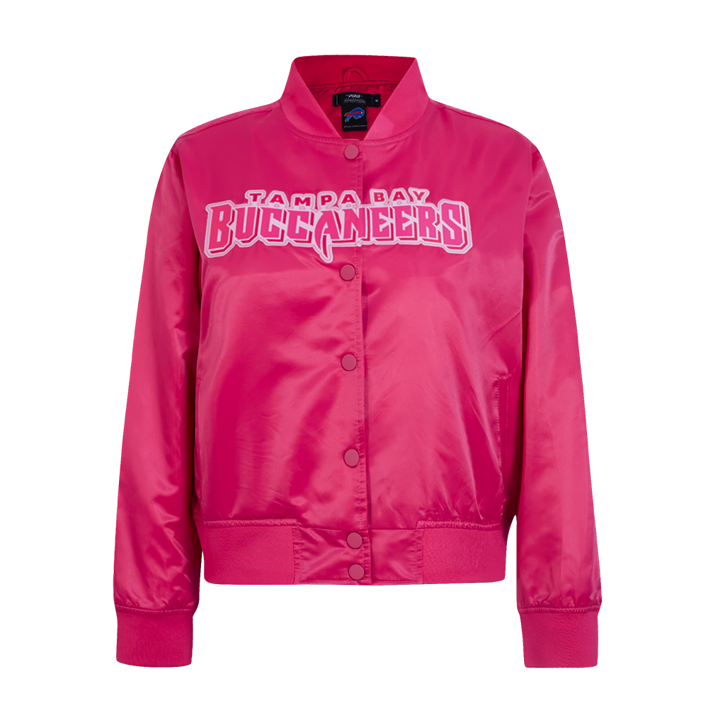 CHAMARRA DE SATIN NFL TAMPA BAY BUCCANEERS CLASSIC TRIPLE PINK PARA MUJER