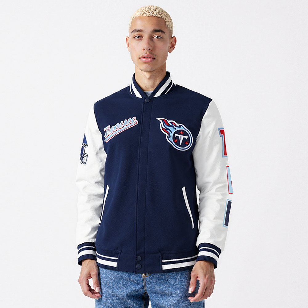 CHAMARRA UNIVERSITARIA NFL TENNESSEE TITANS SCRIPT TAIL