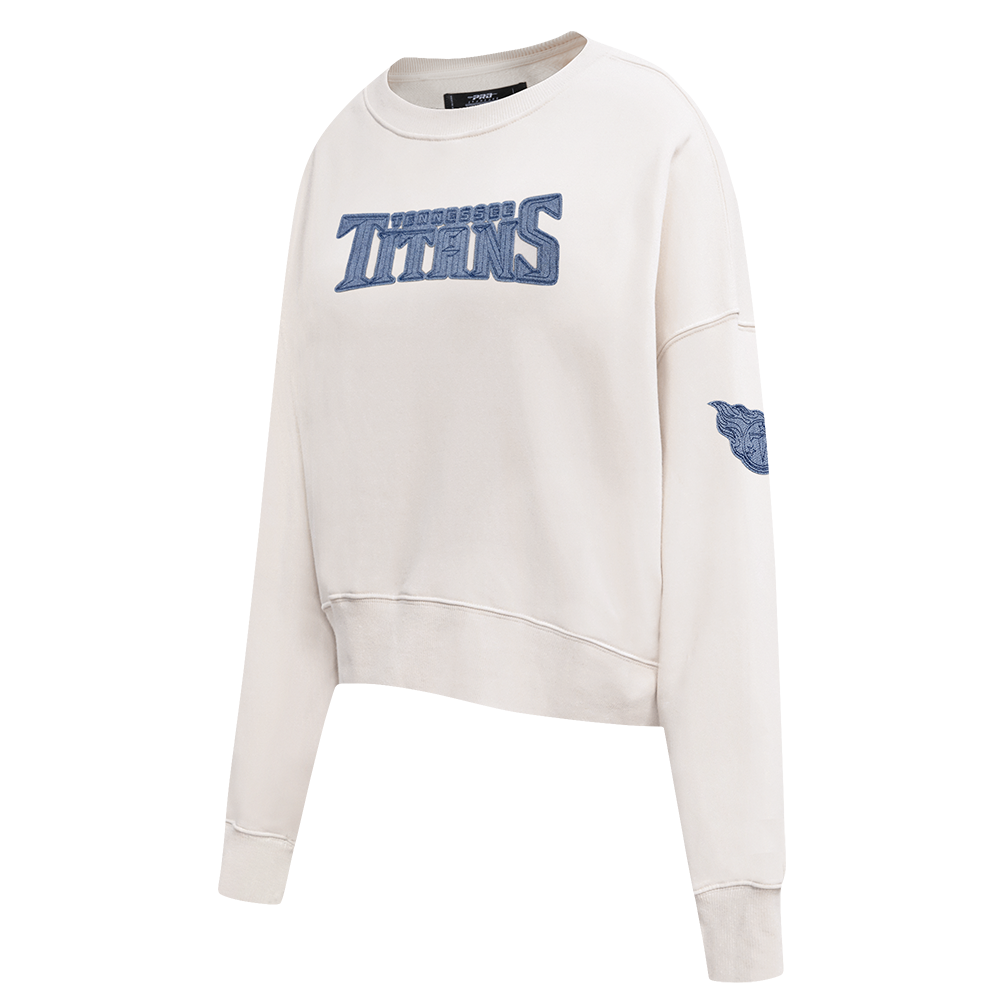 SUDADERA DE CUELLO REDONDO NFL TENNESSEE TITANS VARSITY BLUES PARA MUJER