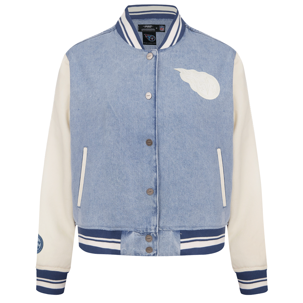 CHAMARRA UNIVERSITARIA NFL TENNESSEE TITANS VARSITY BLUES PARA MUJER