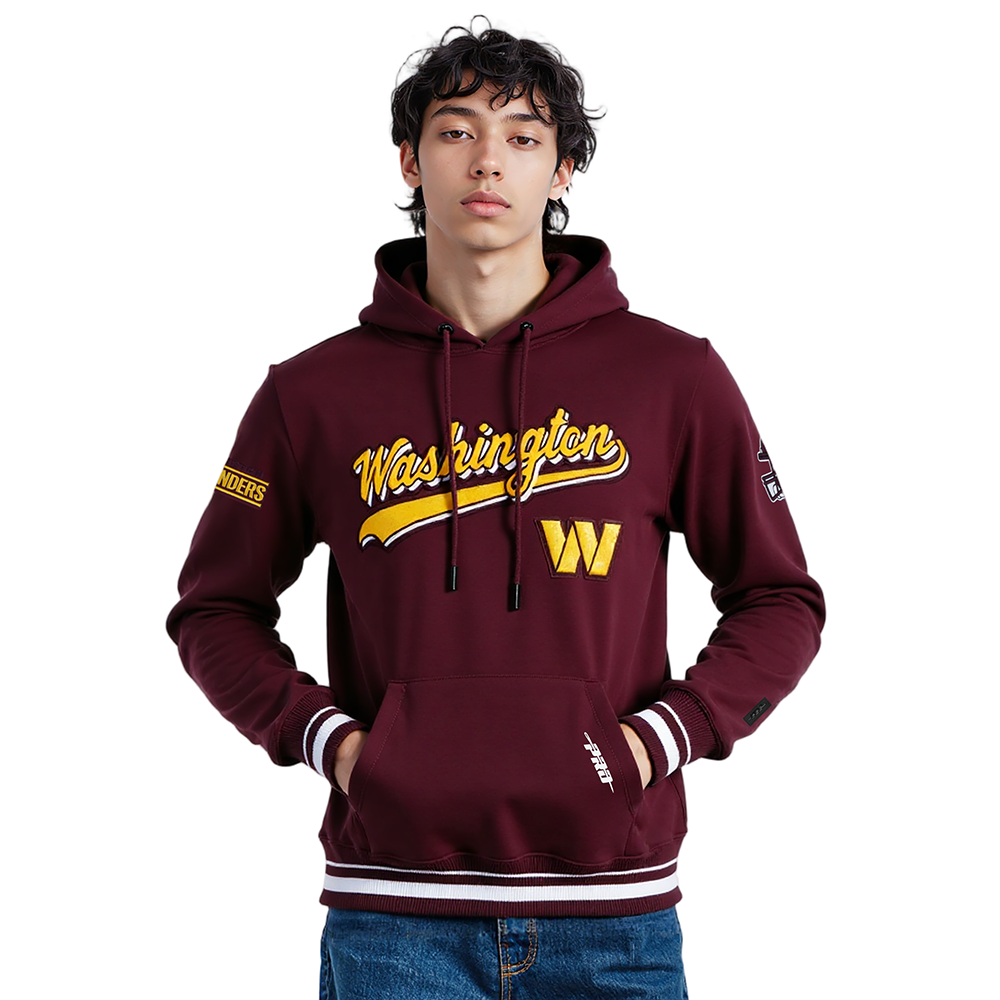 SUDADERA CON GORRO NFL WASHINGTON COMMANDERS SCRIPT TAIL