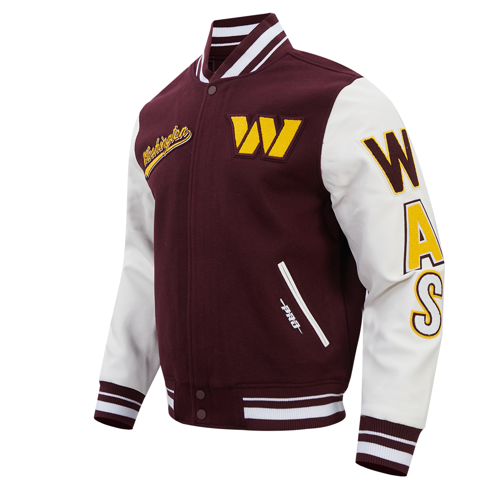 CHAMARRA UNIVERSITARIA NFL WASHINGTON COMMANDERS SCRIPT TAIL