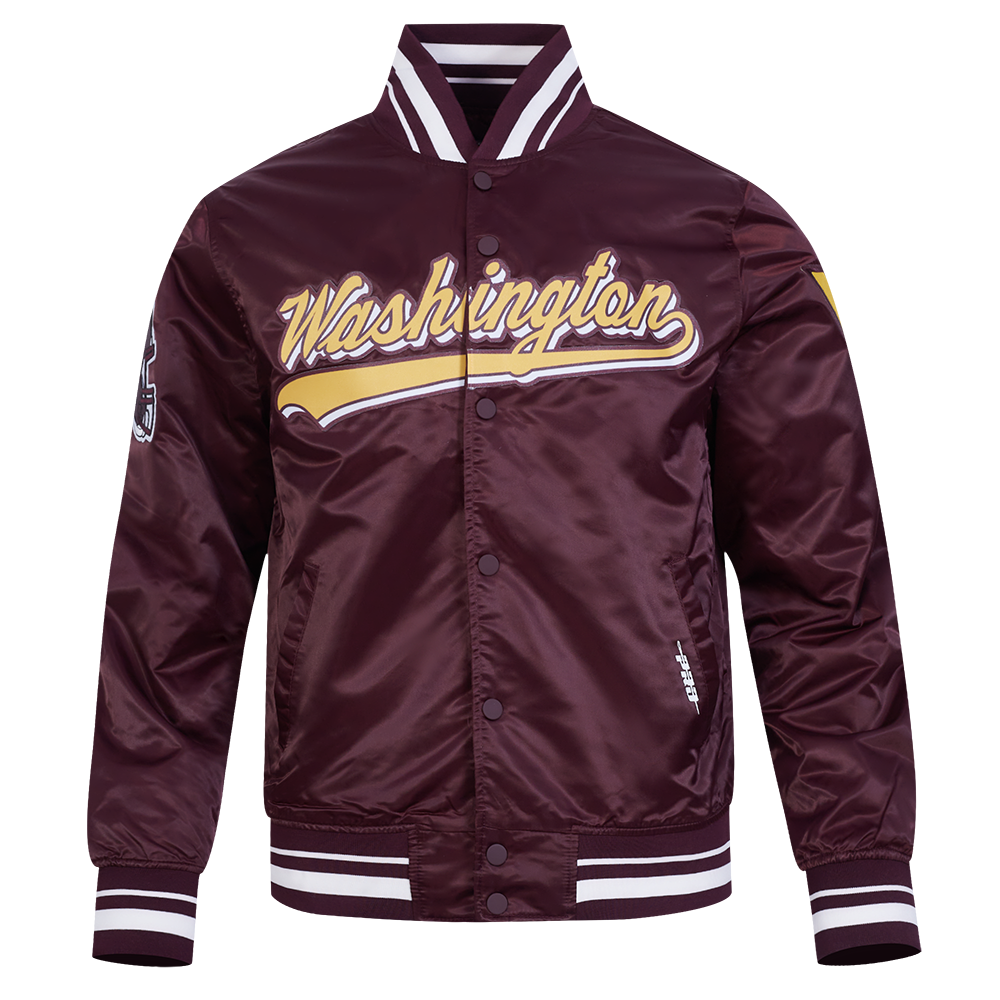 CHAMARRA DE SATÍN NFL WASHINGTON COMMANDERS SCRIPT TAIL