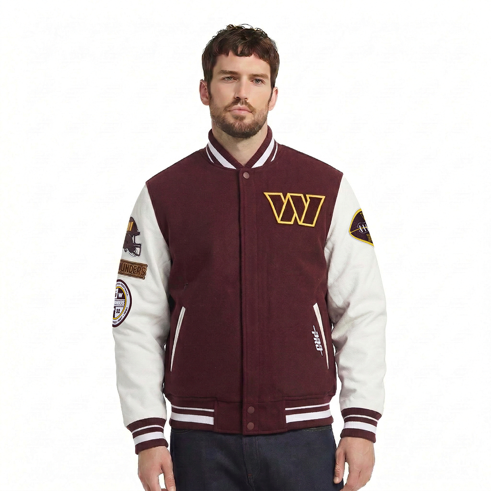 CHAMARRA UNIVERSITARIA NFL WASHINGTON COMMANDERS OLD ENGLISH