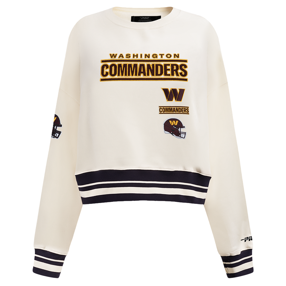 SUDADERA DE CUELLO REDONDO NFL WASHINGTON COMMANDERS RETRO CLASSICS PARA MUJER