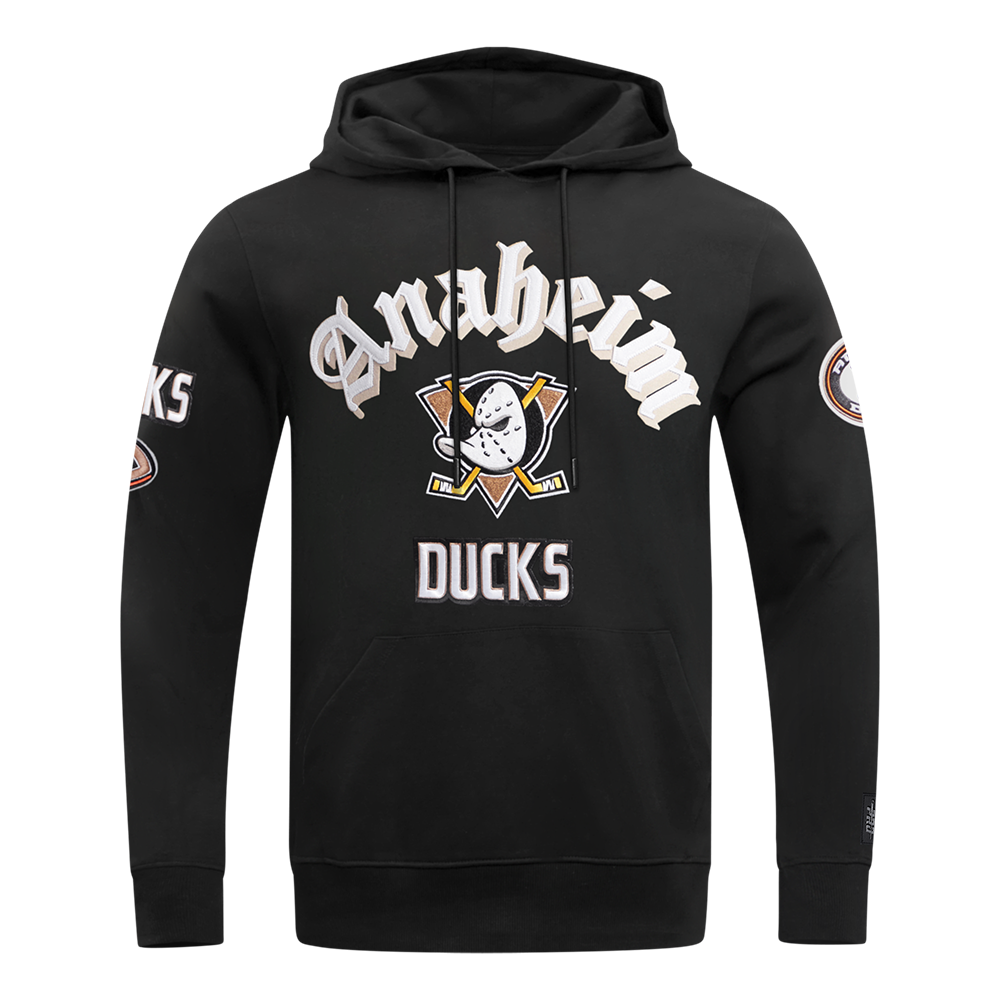 SUDADERA CON GORRO NHL ANAHEIM DUCKS OLD ENGLISH