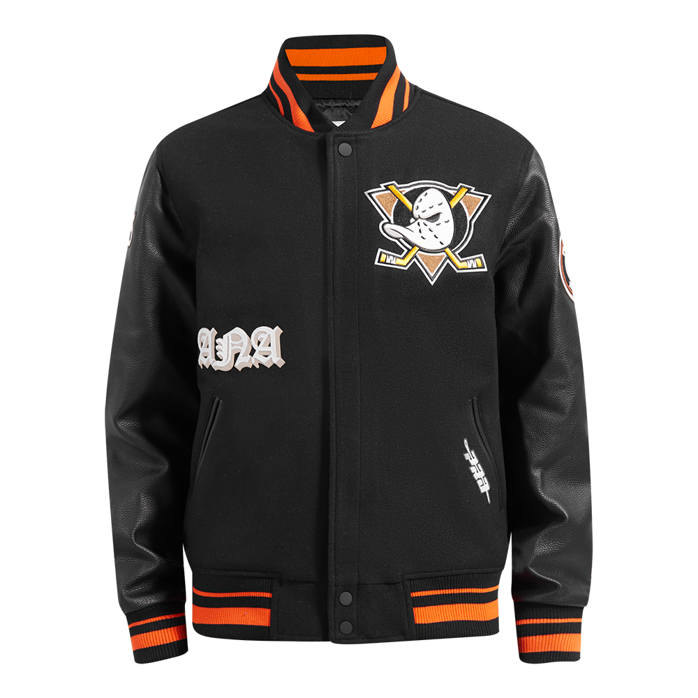 CHAMARRA UNIVERSITARIA NHL ANAHEIM DUCKS OLD ENGLISH