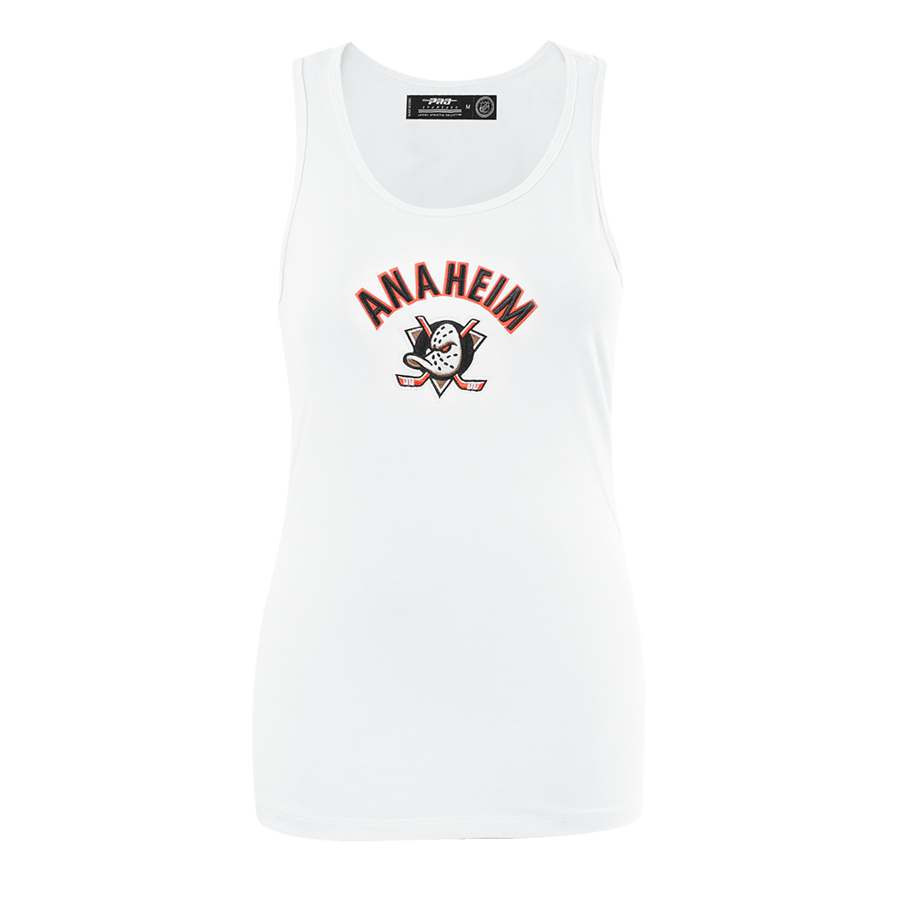 PLAYERA DE TIRANTES DE CORTE RELAJADO NHL ANAHEIM DUCKS CLASSIC CHENILLE PARA MUJER