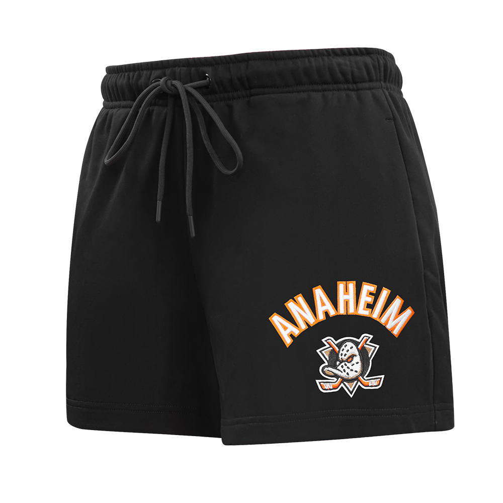SHORTS DE ALGODÓN NHL ANAHEIM DUCKS CLASSIC CHENILLE PARA MUJER