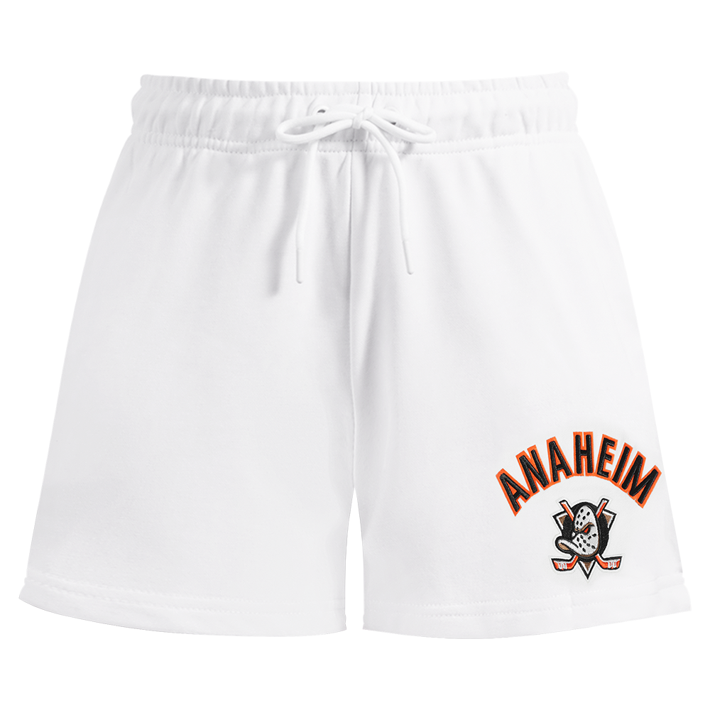 SHORTS DE ALGODÓN NHL ANAHEIM DUCKS CLASSIC CHENILLE PARA MUJER