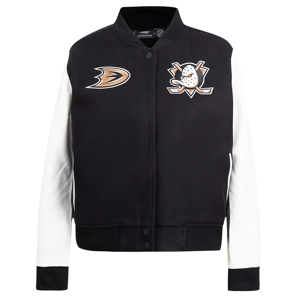 CHAMARRA UNIVERSITARIA NHL ANAHEIM DUCKS CLASSIC VARSITY PARA MUJER