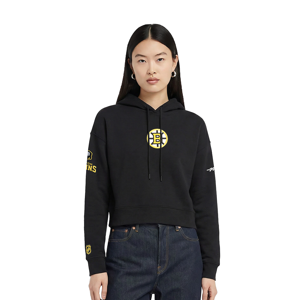 SUDADERA CON GORRO NHL BOSTON BRUINS CLASSIC CHENILLE PARA MUJER
