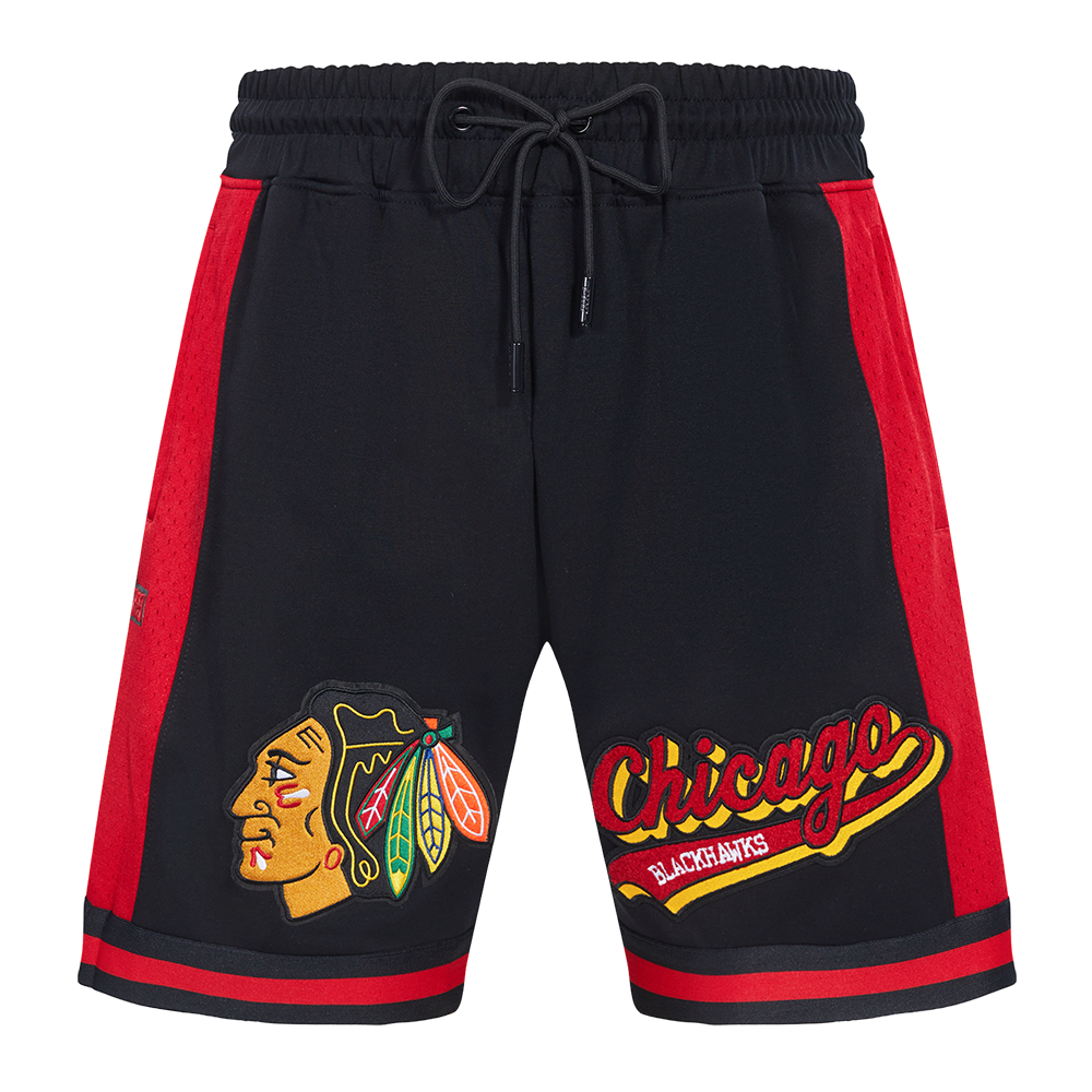 SHORTS DE BASQUETBOL NHL CHICAGO BLACKHAWKS SCRIPT TAIL