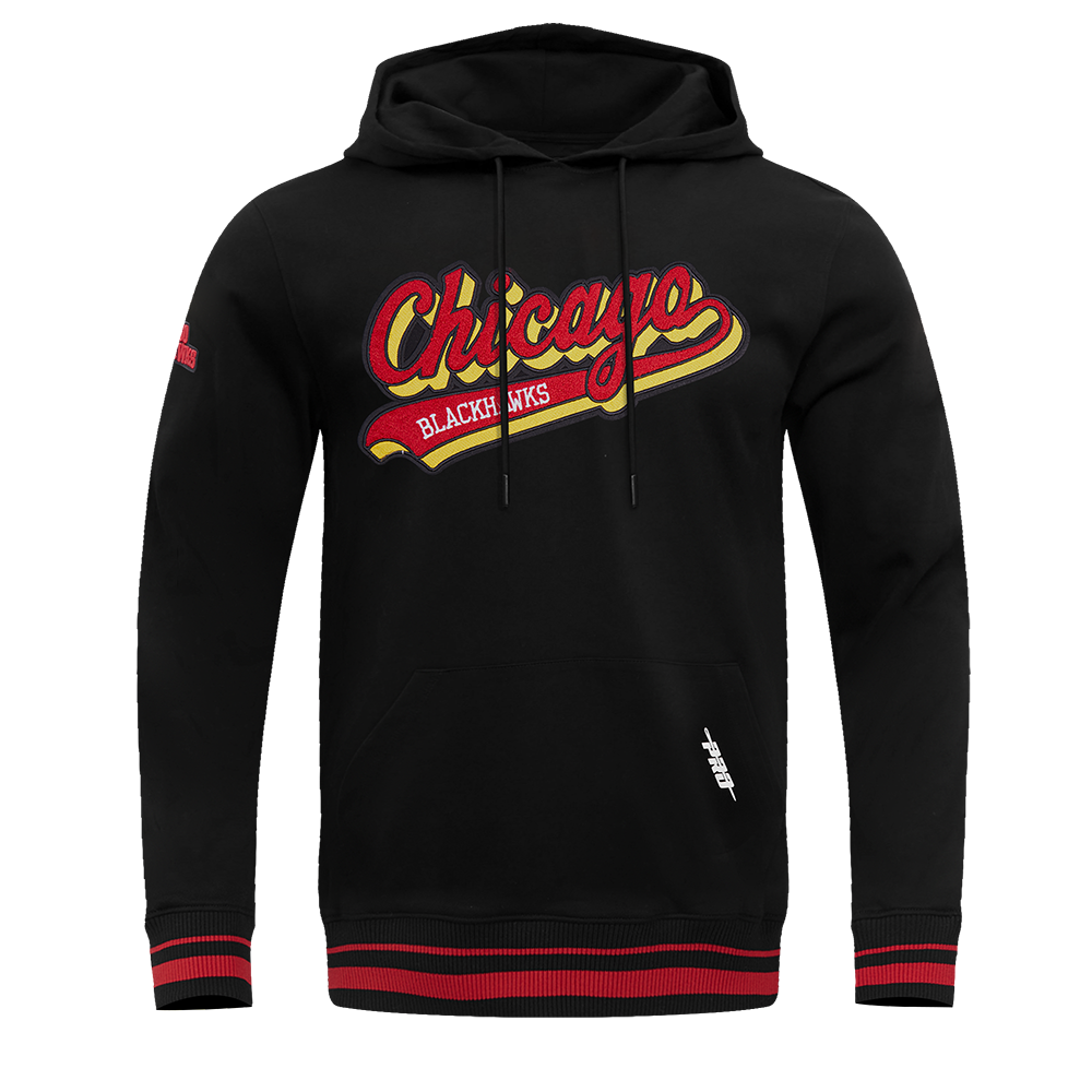 SUDADERA CON GORRO NHL CHICAGO BLACKHAWKS SCRIPT TAIL