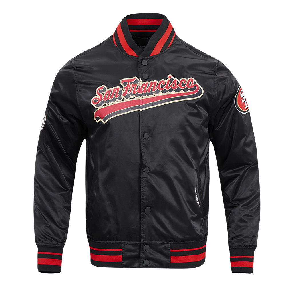 CHAMARRA DE SATÉN NHL CHICAGO BLACKHAWKS SCRIPT TAIL