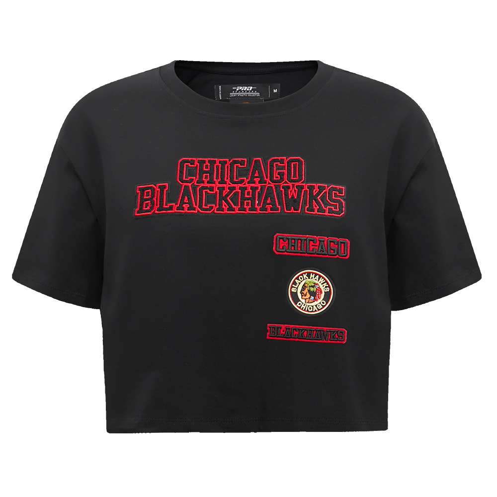PLAYERA CROP NHL CHICAGO BLACKHAWKS RETRO CLASSICS PARA MUJER
