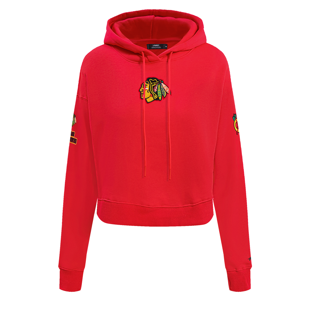 SUDADERA CON GORRO NHL CHICAGO BLACKHAWKS CLASSIC CHENILLE PARA MUJER