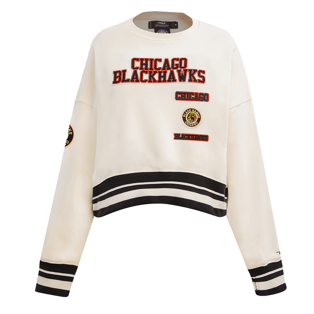 SUDADERA DE CUELLO REDONDO NHL CHICAGO BLACKHAWKS RETRO CLASSICS PARA MUJER