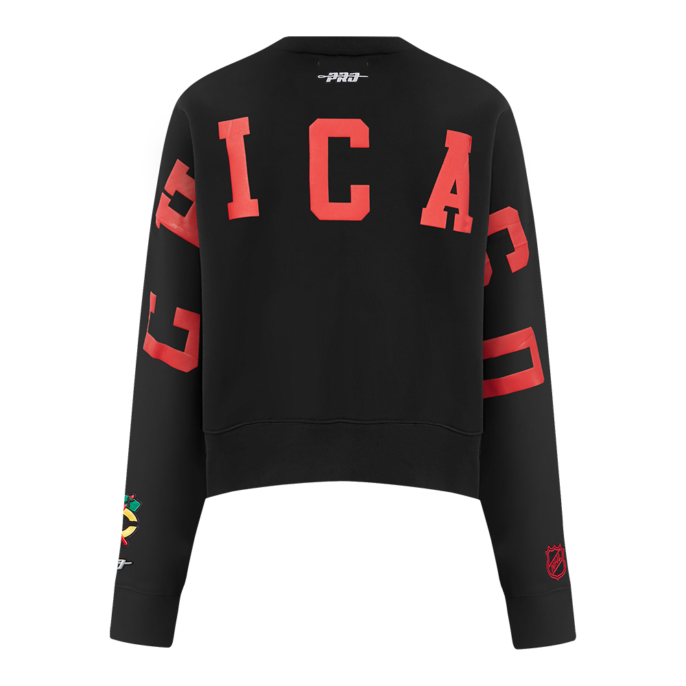 SUDADERA DE CUELLO REDONDO NHL CHICAGO BLACKHAWKS WINGSPAN PARA MUJER