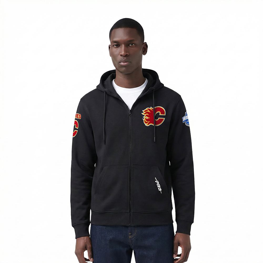 SUDADERA CON CIERRE NHL CALGARY FLAMES CLASSIC CHENILLE
