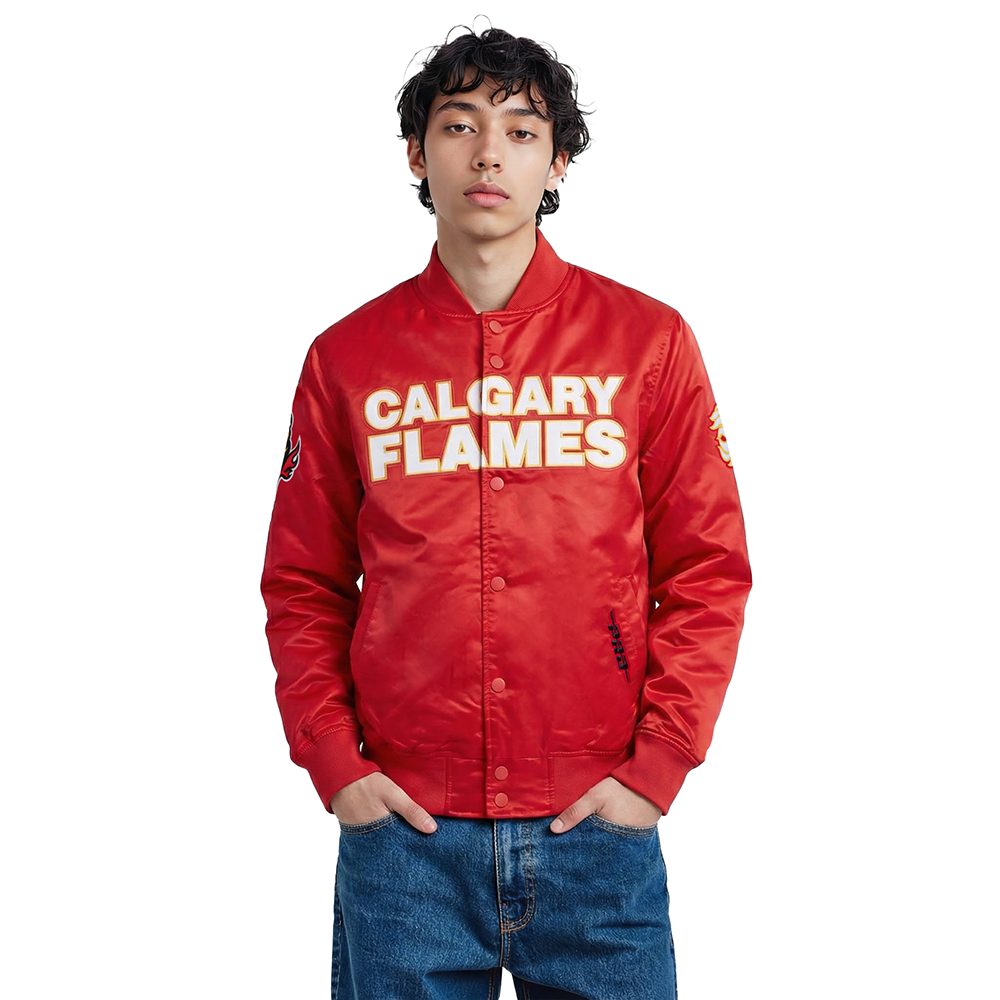 CHAMARRA DE SATIN NHL CALGARY FLAMES CLASSIC SATIN
