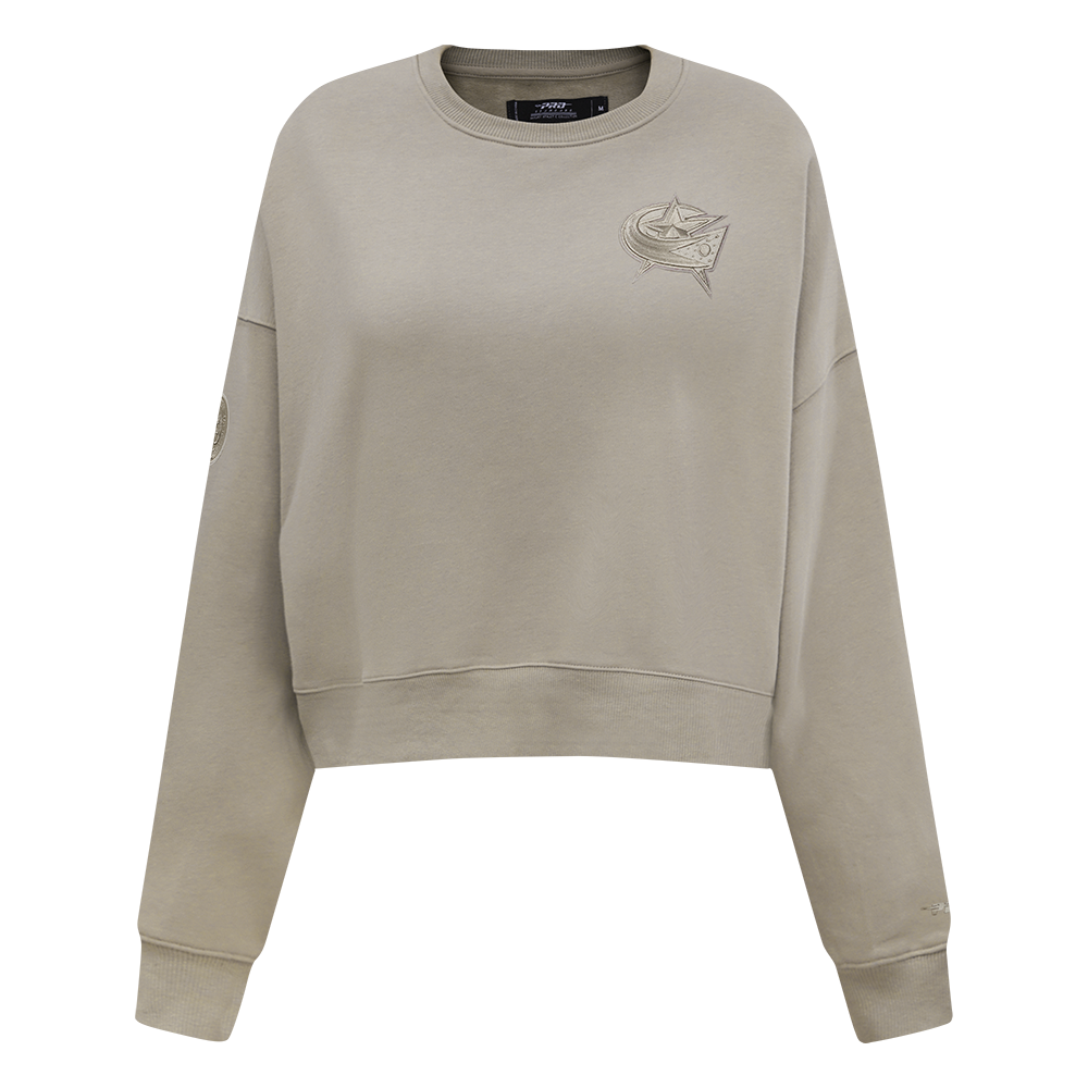 SUDADERA DE CUELLO REDONDO NHL COLUMBUS BLUE JACKETS NEUTRAL PARA MUJER