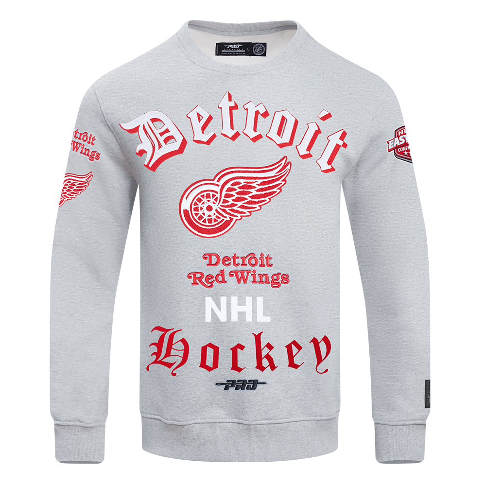 SUDADERA DE CUELLO REDONDO NHL DETROIT RED WINGS OLD ENGLISH